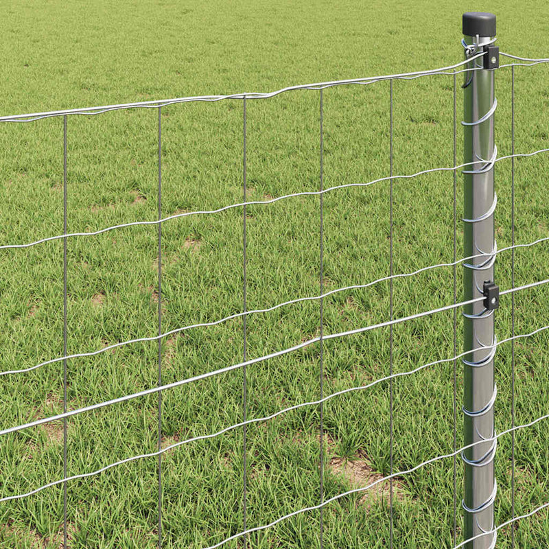 vidaXL Európai Kerítés Ezüst 0.8 x 10 m Meleg horganyzott vas