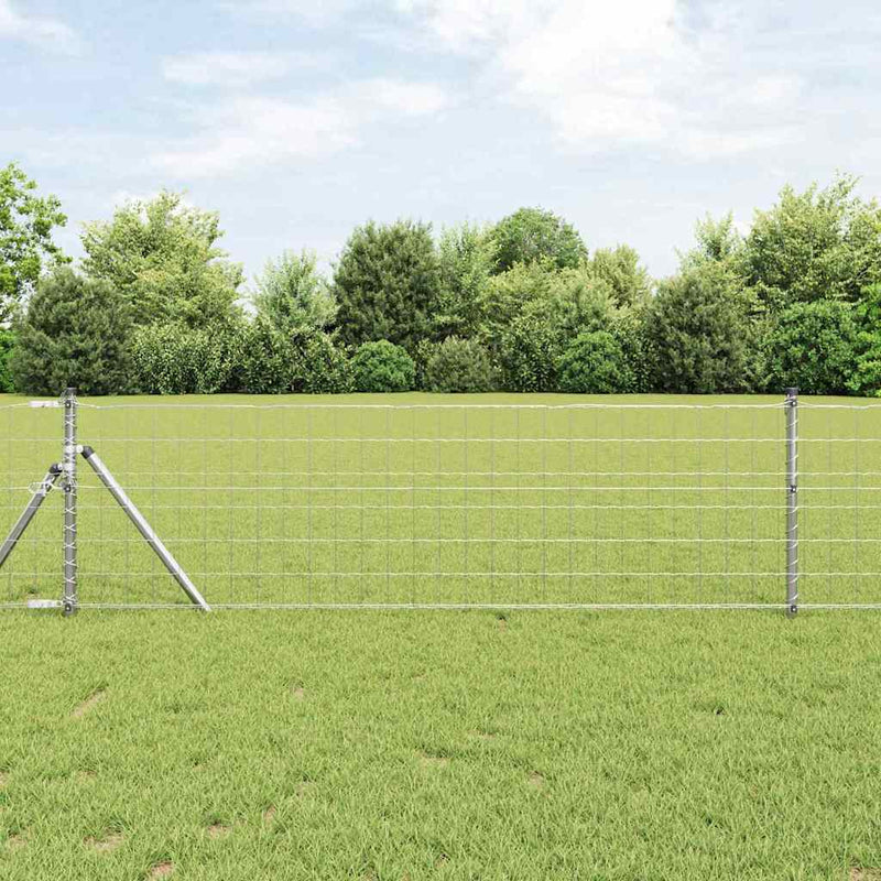 vidaXL Európai Kerítés Ezüst 0.8 x 10 m Meleg horganyzott vas