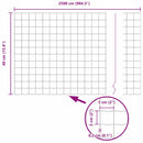 vidaXL Európai Kerítés 0,4 x 25 m PVC-bevonatú vas