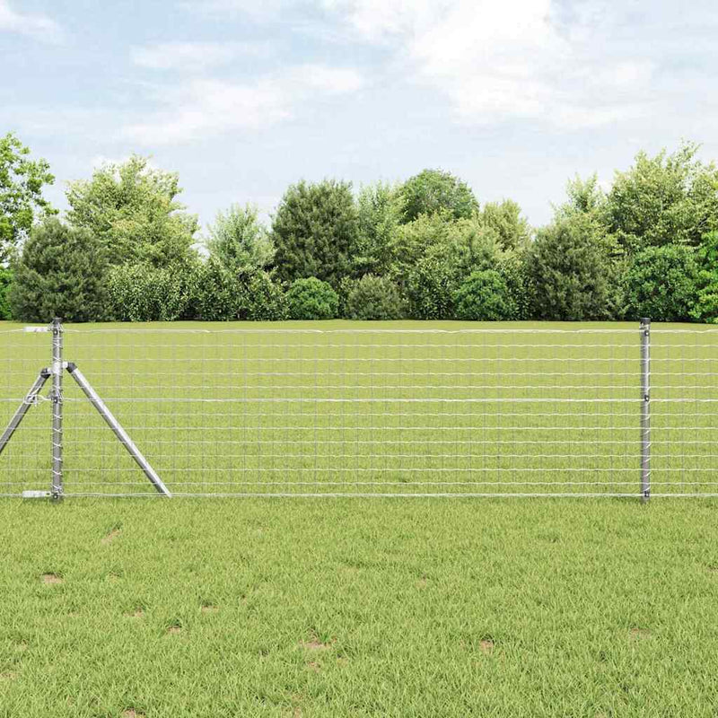 vidaXL Európai Kerítés Ezüst 0,6 x 25 m Meleg horganyzott vas