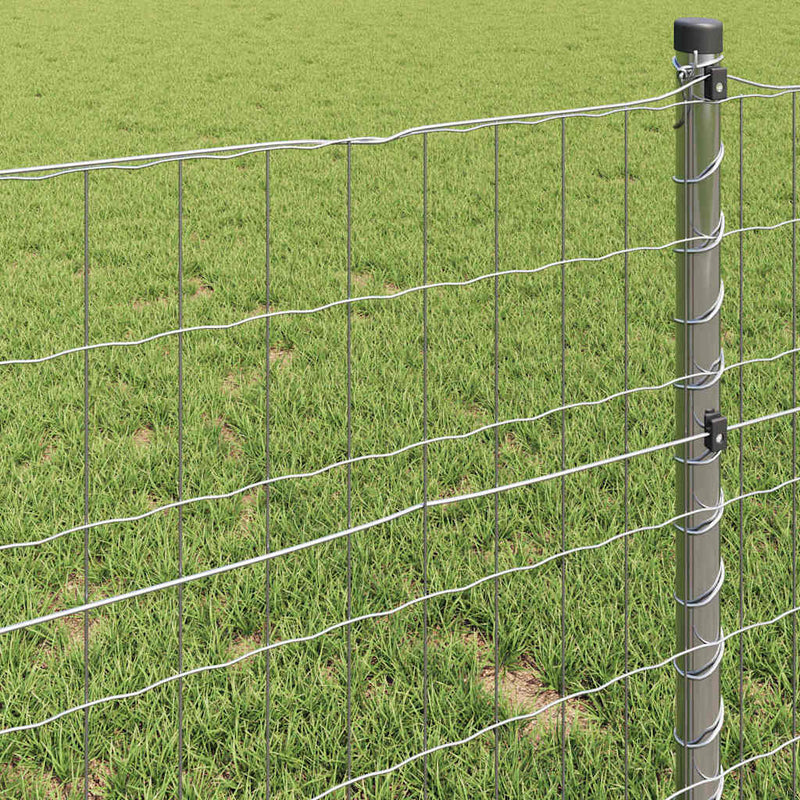 vidaXL Európai Kerítés Ezüst 0.8 x 25 m Meleg horganyzott vas