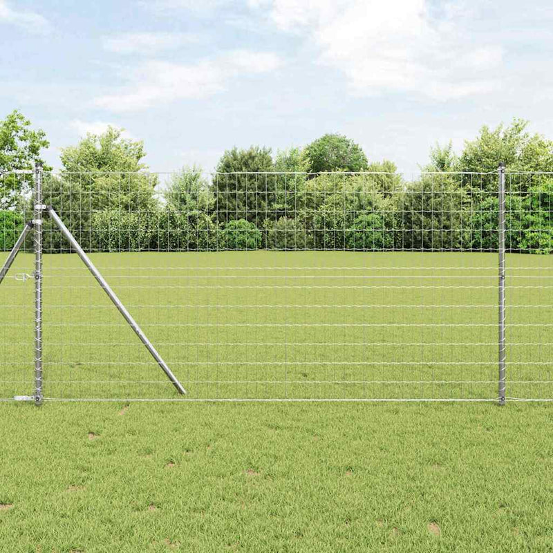 vidaXL Európai Kerítés Ezüst 1.2 x 25 m Meleg horganyzott vas