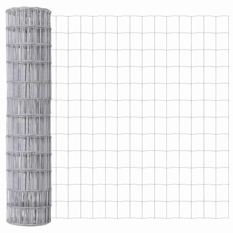 vidaXL Európai Kerítés Ezüst 1.2 x 25 m Meleg horganyzott vas