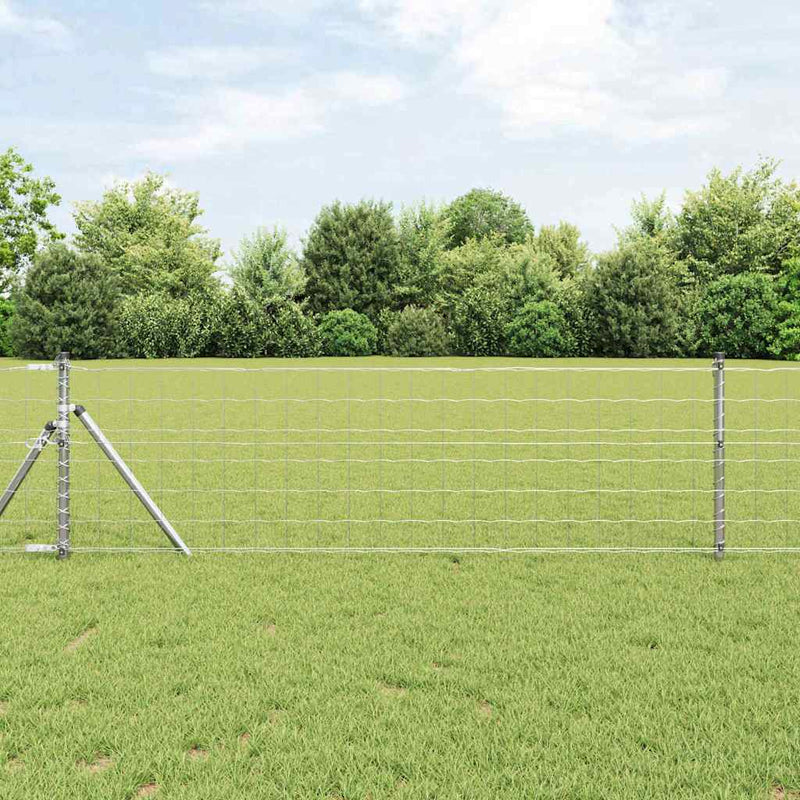 vidaXL Európai Kerítés Ezüst 0.8 x 25 m Meleg horganyzott vas