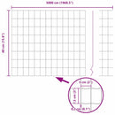 vidaXL Európai Kerítés 0,4 x 50 m PVC-bevonatú vas