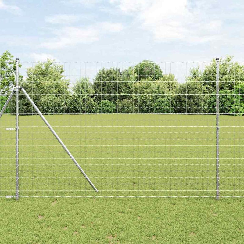 vidaXL Európai Kerítés Ezüst 1.5 x 10 m Meleg horganyzott vas
