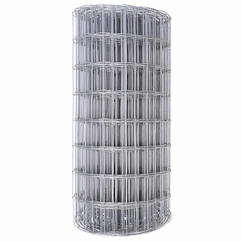 vidaXL Európai Kerítés Ezüst 0.8 x 25 m Meleg horganyzott vas