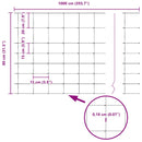vidaXL Legelőkerítés Szürke 0.8 x 10 m Acél
