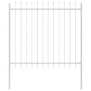 vidaXL Kerti Kerítés Fehér 1.7 x 1.5 m Porszórt Acél