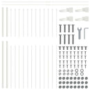vidaXL Kerti Kerítés Fehér 1.7 x 1.5 m Porszórt Acél