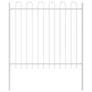 vidaXL Kerti Kerítés Fehér 1.7 x 1.5 m Porszórt Acél