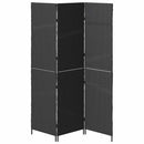 vidaXL Szobaelválasztó Fekete 146 x 180 cm polirattan
