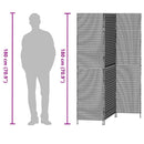 vidaXL Szobaelválasztó Fekete 146 x 180 cm polirattan