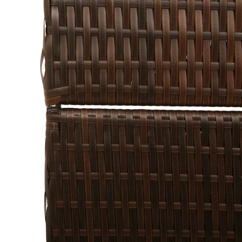 vidaXL Szobaelválasztó Összecsukható Barna 146 x 180 cm polirattan