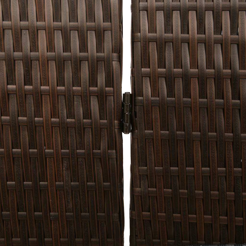 vidaXL Szobaelválasztó Összecsukható Barna 146 x 180 cm polirattan