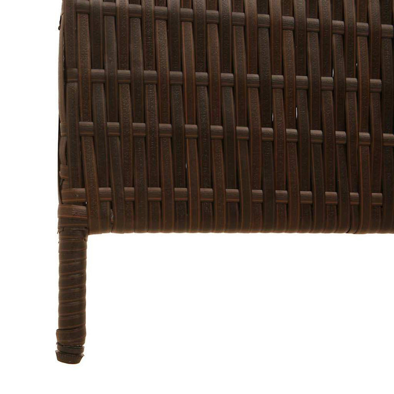 vidaXL Szobaelválasztó Összecsukható Barna 146 x 180 cm polirattan