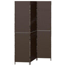 vidaXL Szobaelválasztó Barna 146 x 180 cm polirattan