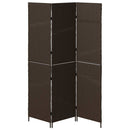 vidaXL Szobaelválasztó Barna 146 x 180 cm polirattan
