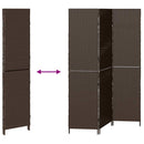 vidaXL Szobaelválasztó Barna 146 x 180 cm polirattan
