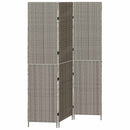 vidaXL Szobaelválasztó Szürke 146 x 180 cm polirattan