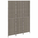 vidaXL Szobaelválasztó Szürke 146 x 180 cm polirattan