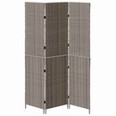 vidaXL Szobaelválasztó Szürke 146 x 180 cm polirattan