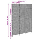 vidaXL Szobaelválasztó Bézs 147 x 180 cm polirattan