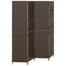 vidaXL Szobaelválasztó Barna 195 x 180 cm polirattan