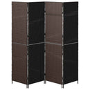 vidaXL Szobaelválasztó Barna 195 x 180 cm polirattan