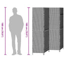 vidaXL Szobaelválasztó Barna 195 x 180 cm polirattan