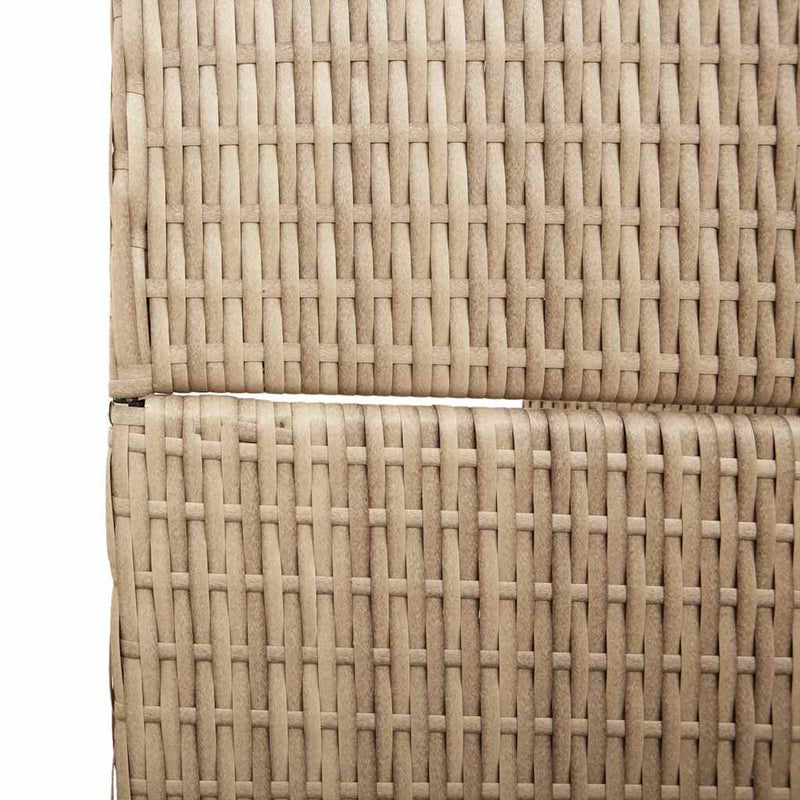 vidaXL Szobaelválasztó Összecsukható Kézi Bézs 245 x 180 cm polirattan
