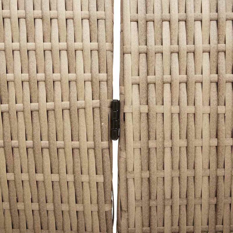 vidaXL Szobaelválasztó Összecsukható Kézi Bézs 245 x 180 cm polirattan