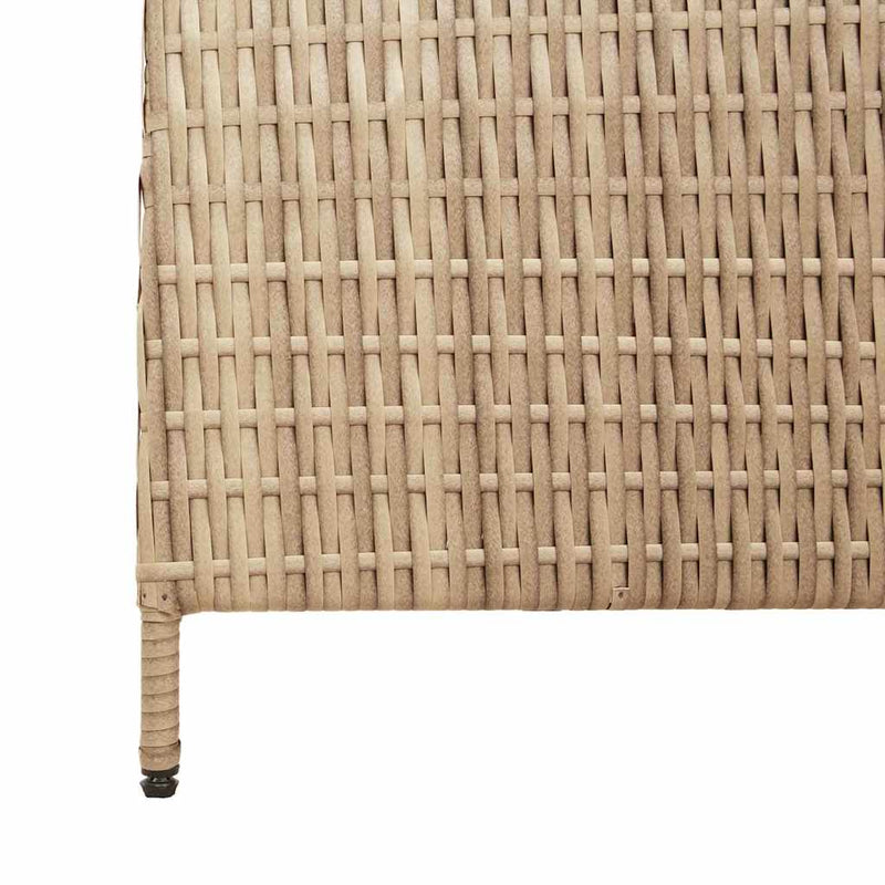 vidaXL Szobaelválasztó Összecsukható Kézi Bézs 245 x 180 cm polirattan