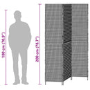 vidaXL Szobaelválasztó Bézs 146 x 200 cm polirattan