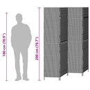 vidaXL Szobaelválasztó Bézs 196 x 200 cm polirattan