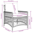 vidaXL Kerti Szék Fekete 60 x 70 x 78cm polirattan