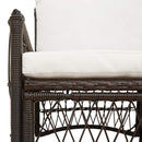 vidaXL Kerti Szék Barna 60 x 70 x 78cm polirattan