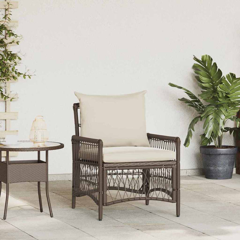 vidaXL Kerti Szék Barna 60 x 70 x 78cm polirattan