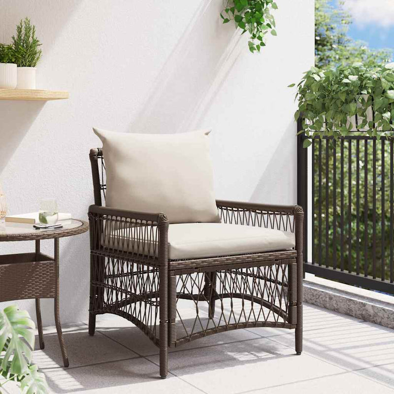 vidaXL Kerti Szék Barna 60 x 70 x 78cm polirattan