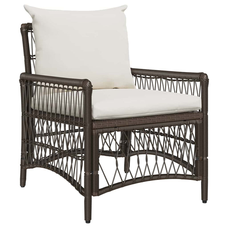 vidaXL Kerti Szék Barna 60 x 70 x 78cm polirattan