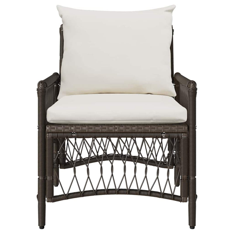 vidaXL Kerti Szék Barna 60 x 70 x 78cm polirattan