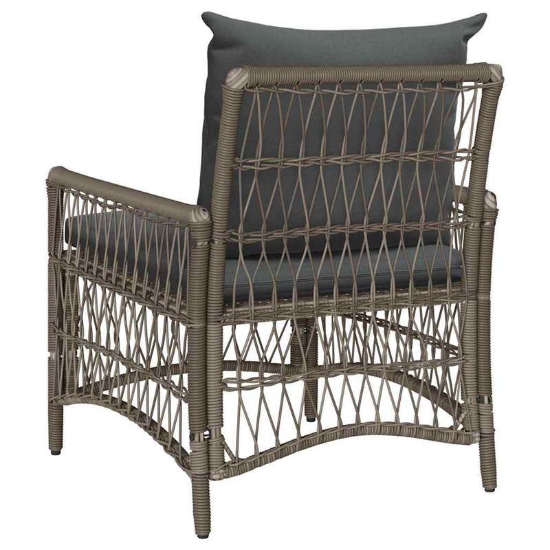 vidaXL Kerti Szék Szürke 60 x 70 x 78cm polirattan