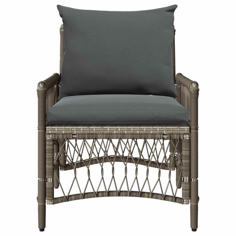 vidaXL Kerti Szék Szürke 60 x 70 x 78cm polirattan
