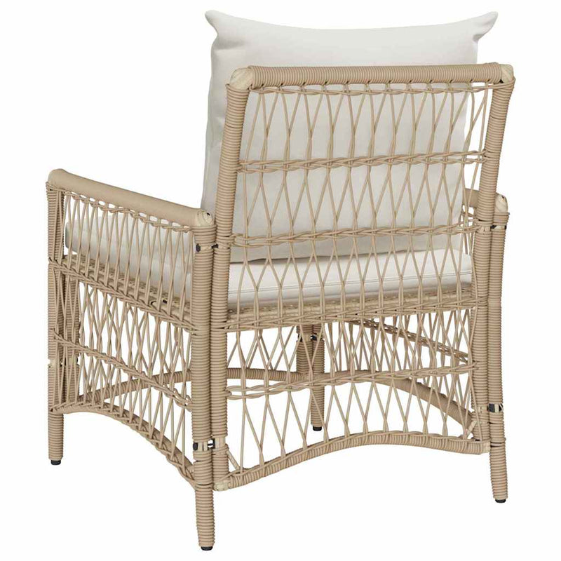 vidaXL Kerti Szék Bézs 60 x 70 x 78cm polirattan