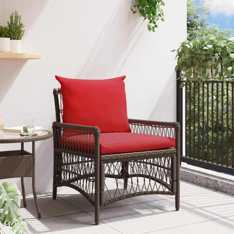 vidaXL Kerti Szék Barna 60 x 70 x 78cm polirattan