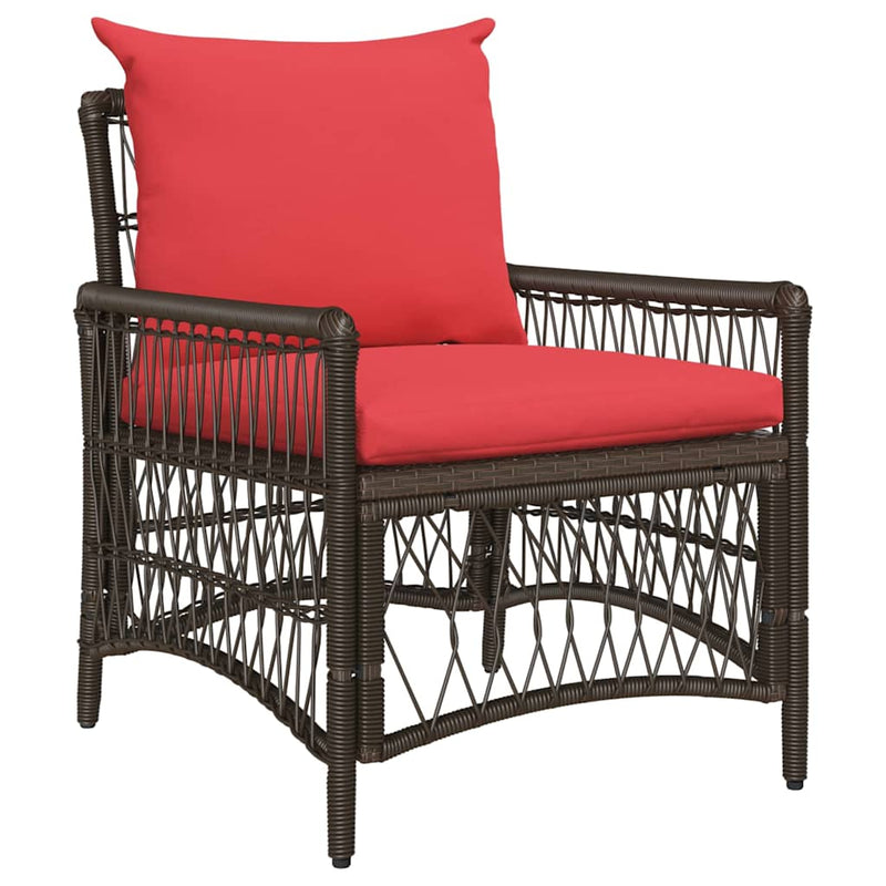 vidaXL Kerti Szék Barna 60 x 70 x 78cm polirattan