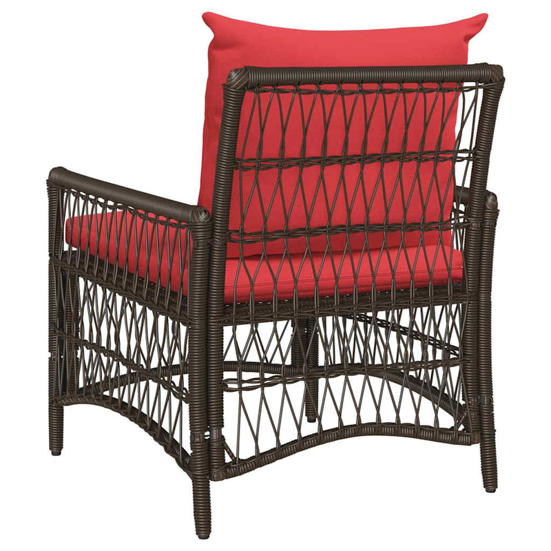 vidaXL Kerti Szék Barna 60 x 70 x 78cm polirattan