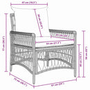 vidaXL Kerti Szék Barna 60 x 70 x 78cm polirattan