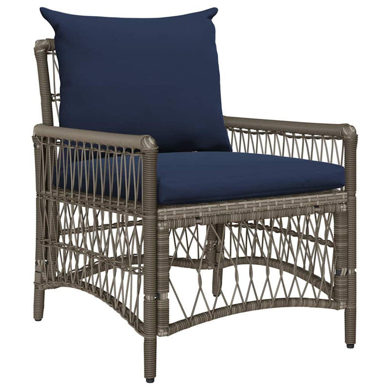 vidaXL Kerti Szék Szürke 60 x 70 x 78cm polirattan