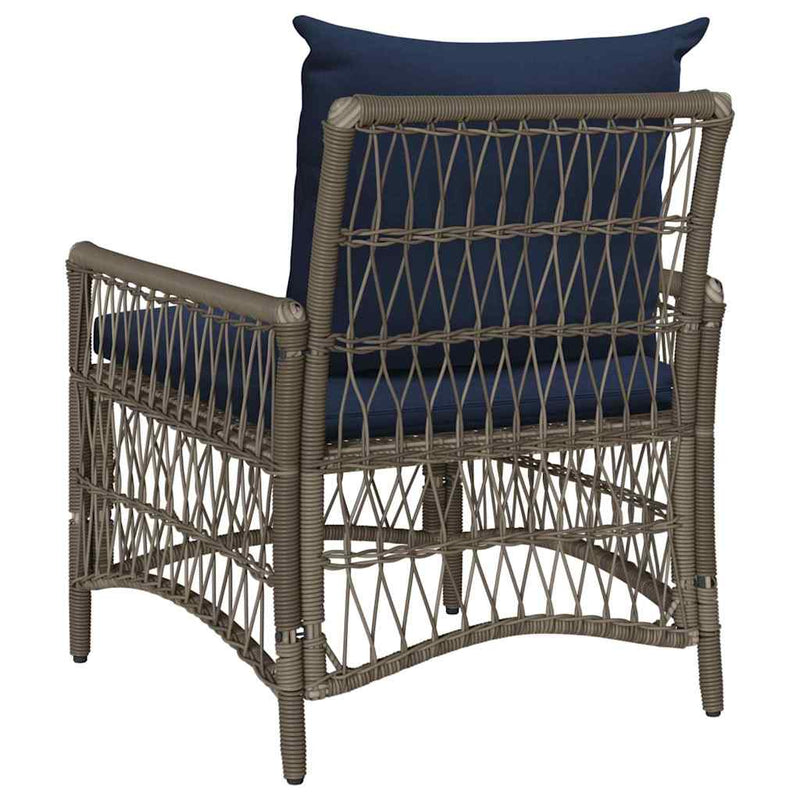 vidaXL Kerti Szék Szürke 60 x 70 x 78cm polirattan